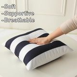18" x 18" Throw with Inserts, Pack of 2 Outdoor Waterproof Striped Pillow, Square Decorative V1258-DP02-C-3211