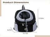 Dog Backpack Carrier for Small Dogs, Oxford Fabric, Adjustable Shoulder Straps, Mesh Ventilation, V1192-AZ-W-18228
