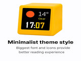 2pc Mini Smart Wi-Fi Weather Station Clock - Desktop Digital Clock with HD IPS Screen, Customizable V888-ELOSUNG35900