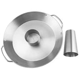 Stainless Steel Turkey Roaster Pan with Handles for Outdoor BBQ Picnic and Home Grilling Silver 35 x V1189-LC-HW-00393
