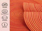 Braided Placemats for Dining Set of 6 - Round 15 inch Woven Heat Resistant Non-Slip Kitchen V1189-WXFWAL-20260319-01090