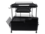 Dish Drying Rack 2 Layer Foldable Versatile Convenient Storage Dish Drainer Rack with Utensil Holder V1294-YM0710-3118230398711
