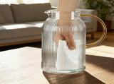 Large Capacity Glass Pitcher with Lid and Filter 2000Ml Glass Beverage Dispenser High V1366-AZ2-W-12904