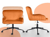 Desk Armchair - Home Office Swivel Chair Adjustable Height Seat PLUME ORANGE V274-FT-VOC-001BK-PKN