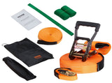 Slackline Kit with Training Line, 18.3m Backyard Slack Line Equipment, Easy Setup Tight Rope for V952-SCXTJ60YCSBX8AGABV0