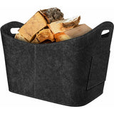 Firewood Basket, Felt Log Basket, Foldable Felt Log Basket, Fireplace Wood Bag For Wood, Newspapers, V1188-MS-227-0118