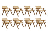 Levede 8x Dining Chair Solid Wood Rattan CH1101-2-NTX4