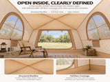 Weisshorn Inflatable Camping Tent Dual End Doors Arched Windows 300x400cm XFSK-KH-DD-DW