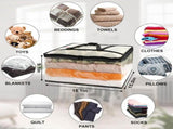 4 Pack Clear Clothes Storage Bags, 40L Plastic Blanket Storage Bag with Zipper, Foldable Closet V1192-AZ-W-24981