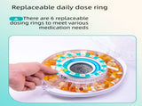 Automatic Rotating Pill Dispenser with Timer Alarm Multi-Compartment Medication Organizer for V888-ELOSUNG48583