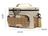 Brown Tactical Insulated Camouflage Lunch Bag Large Capacity Waterproof Oxford Cooler Portable V888-ELOSUNG46781