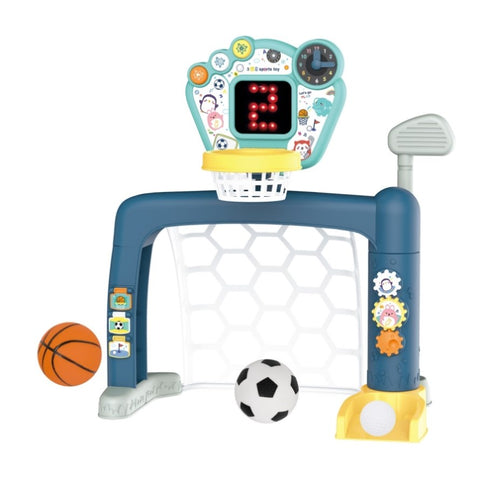 Sports World 3-in-1 Adjustable Indoor basketball, Soccer Goal, and Golf Set V196-1908C