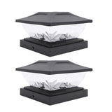 2 Pack Solar Post LED Warm and Whiteing Weather Proof Solar Powered Deck Fence Post Cap V1294-YM0901-3119250024312