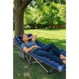 Camping Bed Elevated Cot with Mattress Foldable Outdoor Adult Sleeping V63-952811