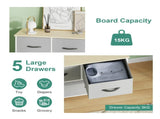 Black Chest of 5 Drawers Storage Cabinet Dresser Unit for Living Room or Bedroom V178-59325