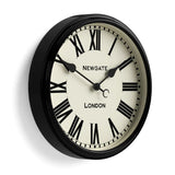 Newgate Spitalfields Wall Clock-Black V398-NG-SPIT16K