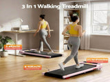 Everfit 3 in 1 Treadmill Electric Walking Pad with Incline Under Desk Home Gym Pink TMILL-400-INC-PK