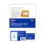 AV Gen Lbl L7165GU 8Up Pk100 DS-AV938207