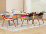 Artiss Dining Chairs Set of 4 Fabric Retro Replica DSW BA-TW-M2503-66FBX4