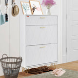 VEVOR Shoe Cabinet with 3 Flip Drawers, Shoe Cabinet for Entryway, Free Standing Shoe V952-FCXJ3C2937INYX33SV0