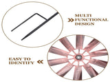 Wonderful Iron Pinwheels Elegant Garden Decorative Windmill 2Pcs V1369-AZ3-W-18013