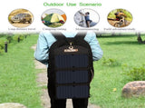 CHOETECH SC001 19W Portable Solar Panel Charger SunPower Panels Dual USB Charger for V28-ELECHOSC001