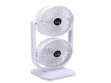 Dual Head Desk Fan USB Rechargeable 3 Speed Portable Electric Floor Fan for Home Office Dorm Travel V1294-YM0901-3113260000711