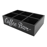 Coffee Station Organizer with Divider Wooden Coffee Bar Accessories Storage Box Tea Bags Coffee Pods V1294-YM0901-3118240275211