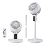 Devanti Pedestal Fan W/ Remote 3 Speed 12H Timer Height Adjustable Cooling Fan PF-RC-01R-WH