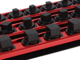 Portable Socket Organizer Aluminum Socket Holder Storage Tray for 1/2 3/8 1/4 Holds 40 V1294-YM0901-3114240096911