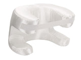 Face Pillow Silk Fabric Memory Foam Soft Cushioning Ergonomic Beauty Pillow for Back Sleep White V1294-YM0901-3117240292712