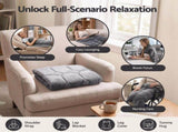 Giselle Weighted Lap Blanket 3.2KG Grey Crystal Velvet Quilted Glass Bead Fill for Sofa Office WBLANKET-LAP-32KG-GY