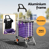 Emajin Shopping Cart Trolley 35L Foldable Climbing Wheels ST-35L-ALU-PU