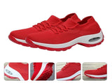Women's Sport Shoes, 1 Pair Red Fashion Sneakers with Comfortable Sole for Daily Wear and Active V1369-AZ3-W-19472
