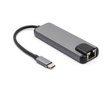 5 in 1 Type C to 4K HDMI-compatible USB 3.0 Charging Hub Adapter Converter for MacBook Pro Silver V1263-JX-1051