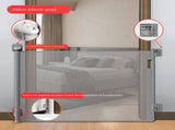Grey Retractable Baby Safety Gate and Pet Barrier Extra Wide 300cm for Stairs and Doorways No Drill V888-ELOSUNG43501