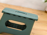 Folding Step Stool Portable Strong Space Saving Plastic Footstool for Adults and Kids Light Green V1294-YM0716-3116220006211