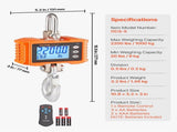 Digital Crane Scale, 2200 lbs/1000 kg, Industrial Heavy Duty Hanging Scale with Remote Control, Cast V952-ZXDCZX200GYZ1AI1NV9