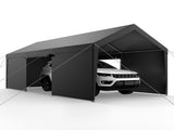 Carport Car Canopy 12x20FT Heavy Duty Car Shelter with Sidewalls White V952-FBSJSQCCKHS886LB9001V0