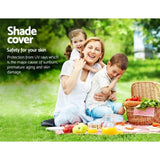 Instahut Shade Sail 5x6m Rectangle 185GSM 95% Sand Shade Cloth SAIL-L-5X6-C-SA