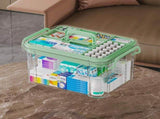 Medicine Storage Box, 2-Layer Multi Grid First Aid Medication Container, Portable Household Medicine V1237-ZY00B0DKTFLNYN