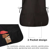 6 Pack Cobbler Apron for Women Men, Universal Adult Smock Aprons with 2 Pockets, Black Waterproof V1188-ZC-DLL-1387