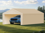 Carport Replacement Canopy, 6 x 3 m Potable Garage Tent Top Tarp with Sidewalls, UV-Resistant & V952-CKPB10X20FTMK3PDN001V0