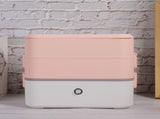 Portable Electric Heating Lunch Box Food Heating Warmer Steaming Cooking MachineDouble Layer US Plug V1294-YM0901-3113200043316