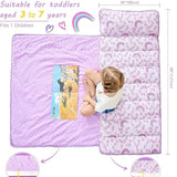 Roll-Up Nap Mat 3-in-1 Washed Minky Dot with Polyester Fill, Detachable Pillow & Blanket, V1232-WST-002