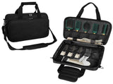 Barber Hairdryer Carrying Case - Hairstylist Travel Bag with Storage for Blow Dryer & Salon V1192-AZ-W-3328