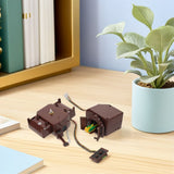 Quartz Clock Movement Kit with Easy Installation and Retro Brown Decorative Mechanism for Clock V1369-AZ3-W-21677
