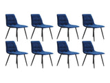 Levede 4x Dining Chairs Kitchen Velvet Blue CH1057-FL-4-BLX2