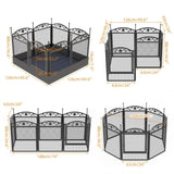 XL Metal Dog Playpen Indoor Fence with Waterproof Pad V178-66970