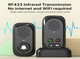 RF433 Wireless Intercom Ring Doorbell Chime with 1 Inside Sensor 984ft Range No Internet Required V1294-YM0901-H48995B